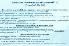 Справочная информация для индивидуальных предпринимателей о возможности применения патентной системы налогообложения и необходимости использования контрольно-кассовой техники
